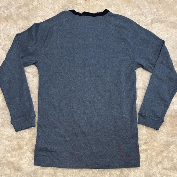 LEVI STRAUSS & CO. Men's Knit Ribbed Long Sleeve Henley Blue Sz. Large - Picture 3 of 3